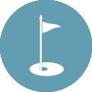 Golfing icon
